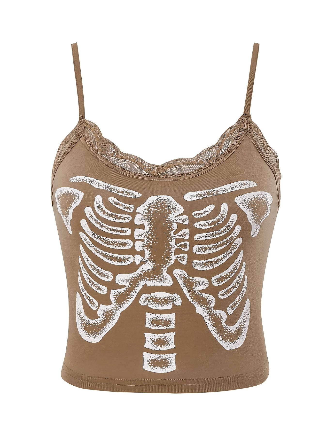 Graphic Print Crop Cami for Summer & Spring