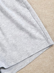 Mouth Print Drawstring Shorts