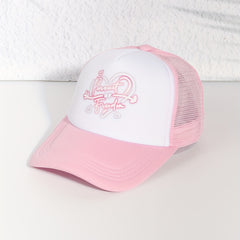 Heart Print Baseball Cap Couple Trucker Hats Lightweight Adjustable Sun Hat
