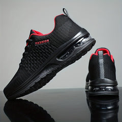 Men's Knitted Shock Absorbing Sneakers For Jogging Gym