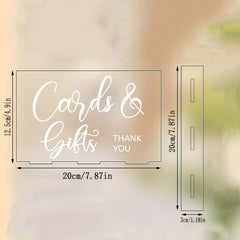 Acrylic Favors Sign Wedding Reception Sign Cards Holder Rustic Farmhouse
