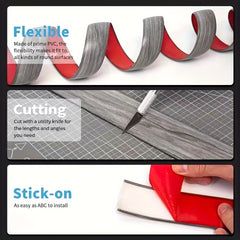 Wood Grain 3Ft Self Adhesive Floor Transition Strip for Laminate & Vinyl Floors
