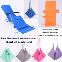Beach Recliner Cover & Towel Set for Outdoor Leisure