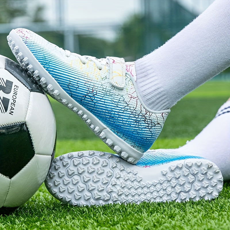 Adult Turf Football Boots Hook Loop Fastener Outdoor Anti-skid Soccer Cleats