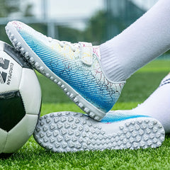 Adult Turf Football Boots Hook Loop Fastener Outdoor Anti-skid Soccer Cleats