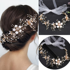 Crystal Flower Hair Accessories For Women