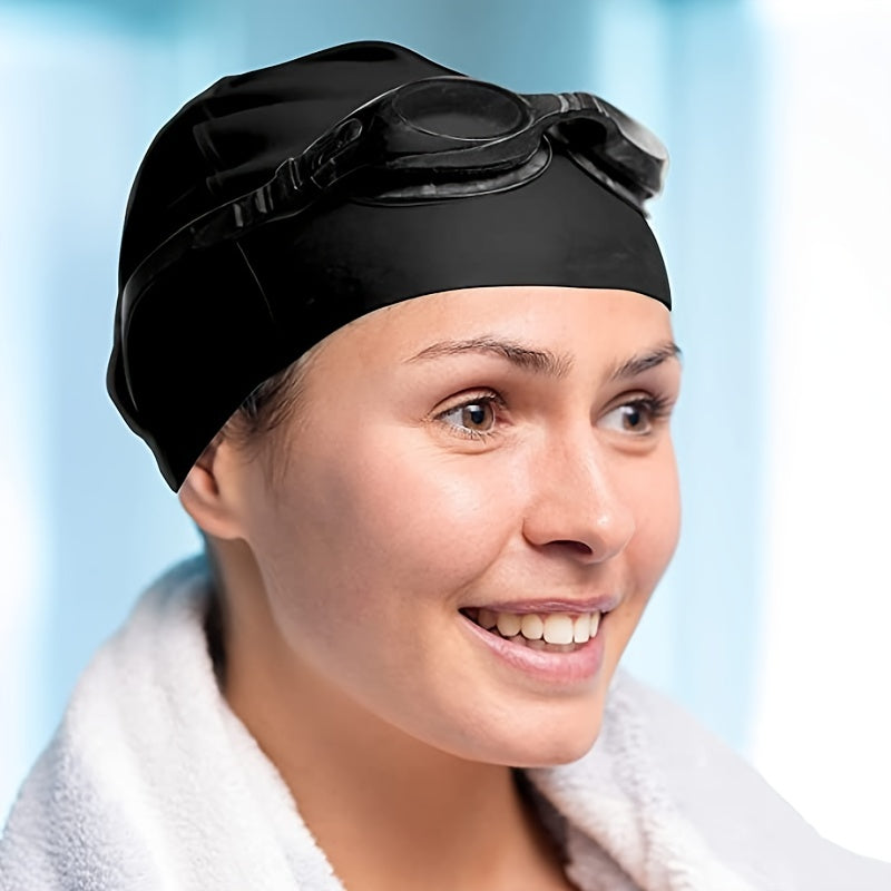 Silicone Swim Cap for Men and Women - Waterproof and Lightweight