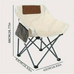 Outdoor Folding Chair Camping Moon Chair Portable Fishing Stool