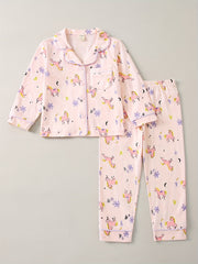 Girls 2pcs Unicorn Print Pajama Set