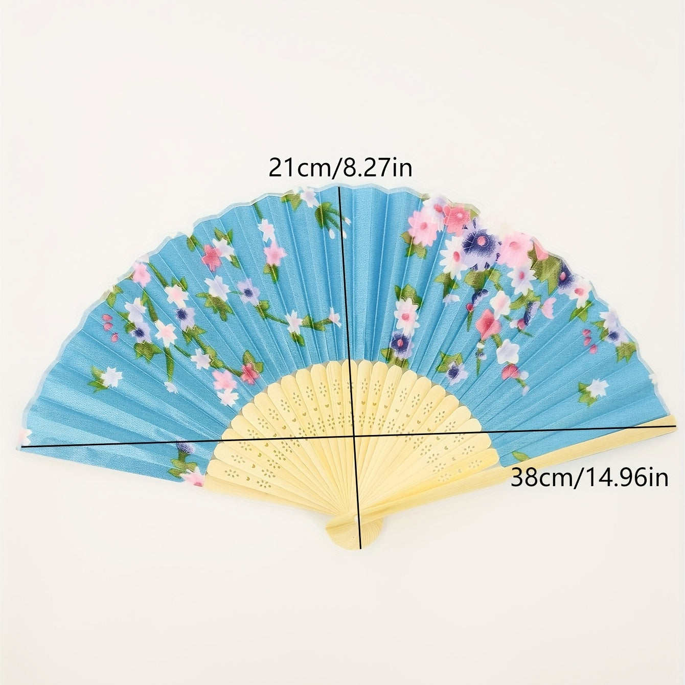 Vintage Flower Folding Fan Dance Performance Fan Photography Props Fan