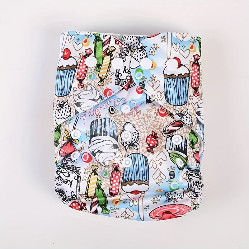 Soft Knitted Fabric Coated Diapers with Snap Buttons