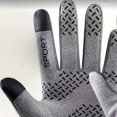 Windproof Warm Cycling Gloves Men's Winter Non-slip Waterproof