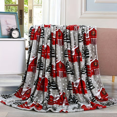 Christmas Decoration Blanket Soft Plush for Home & Outdoor Use