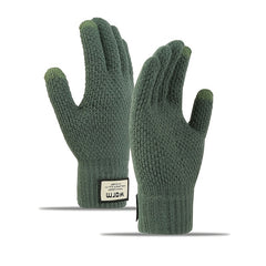 Men's Woolen Fleece Warm Windproof Gloves for Winter Cycling
