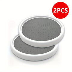 2pcs Lazy Susan Organizers 10 Inch Turntable Rack for Cabinet Pantry Storage