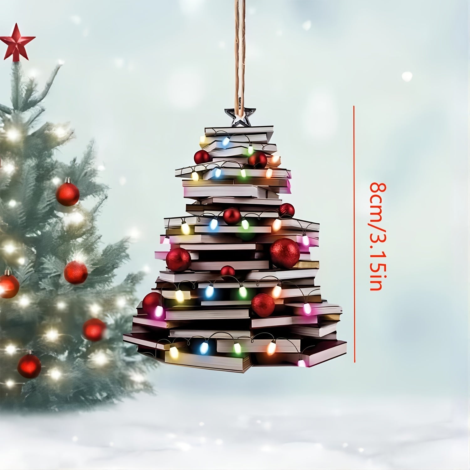 4pcs Christmas Tree Decoration Pendants Acrylic Decorative Home Car Interior
