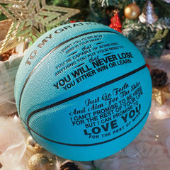 Size 7 Basketball Gift For Grandson - Includes Pump