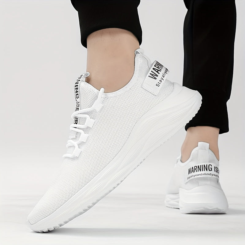 Soft Thick Sole Shock Absorption Mesh Breathable Flying Woven Shoes