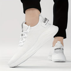 Soft Thick Sole Shock Absorption Mesh Breathable Flying Woven Shoes