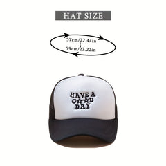 Trucker Hat Embroidery Mesh Baseball Cap Unisex Block Dad Hat