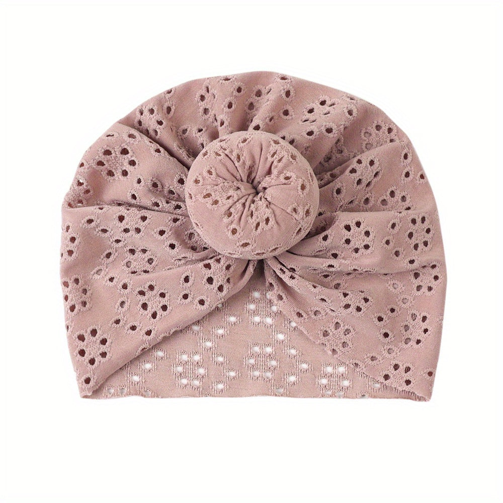 Baby Donut Hat Solid Hole Baby Tire Hat Breathable Head Wrap Hat
