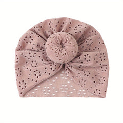 Baby Donut Hat Solid Hole Baby Tire Hat Breathable Head Wrap Hat