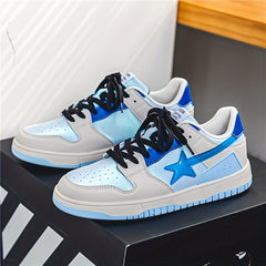 Men's Star Pattern Skate Shoes Non Slip Casual Shoes Youth