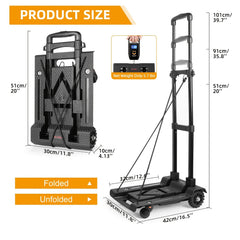 Foldable Hand Truck Utility Cart Portable Multipurpose Grocery Shopping Cart
