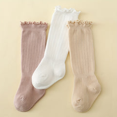 3 Pairs Baby Girls Cotton Stockings Spring Autumn