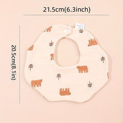 3pcs Cotton Baby Bibs Petal Shape Boy Feeding Accessories