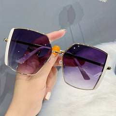 Vintage Oversized Square Sunglasses Gradient Lens UV400