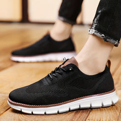 Men's Lightweight Breathable Sport Shoes Lace Up Comfy Mesh Sneakers