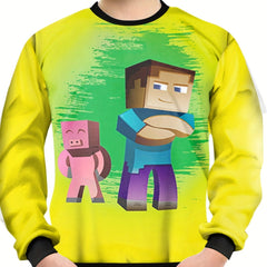Teens 3D Print Sweatshirt Kids Casual Pullover Street Wear Clothes