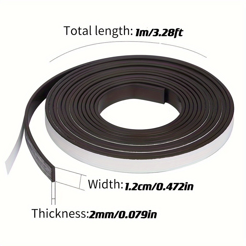 Flexible Magnetic Tape Roll Strong Adhesive Craft DIY Projects Whiteboards