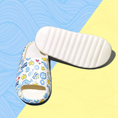 Women's Whale Pattern Pillow Slippers Cloud Slides