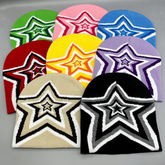 Breathable Jacquard Hat Pentagram Knitted Hat