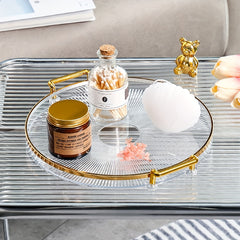 Round Serving Tray Dessert Platter Decorative Vanity Tray Food Tray