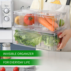 5pcs Refrigerator Storage Box Food Egg Dumpling Transparent Kitchen Accessories