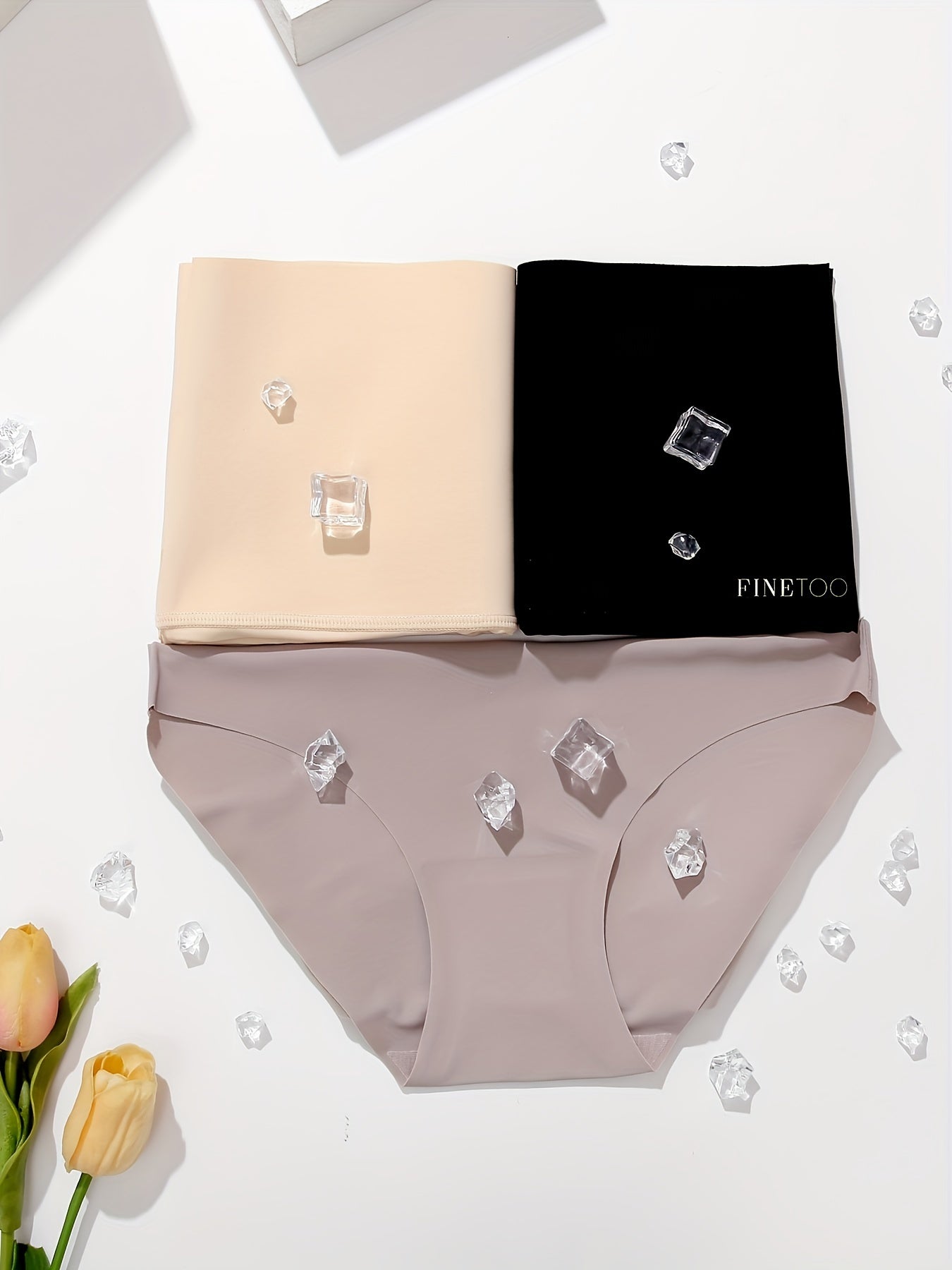 3pcs Seamless High Waist Stretchy Panties Women's Lingerie