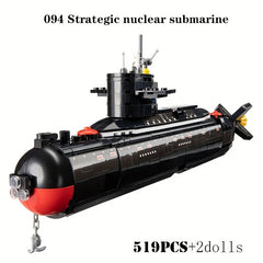 519pcs Classic 094 Strategic Nuclear Submarine Building Blocks Set