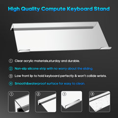 Ergonomic Keyboard Stand with Wrist Rest for Desk