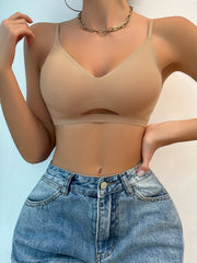 Solid Wireless Bra Comfy & Breathable Intimates Bra Women's Lingerie