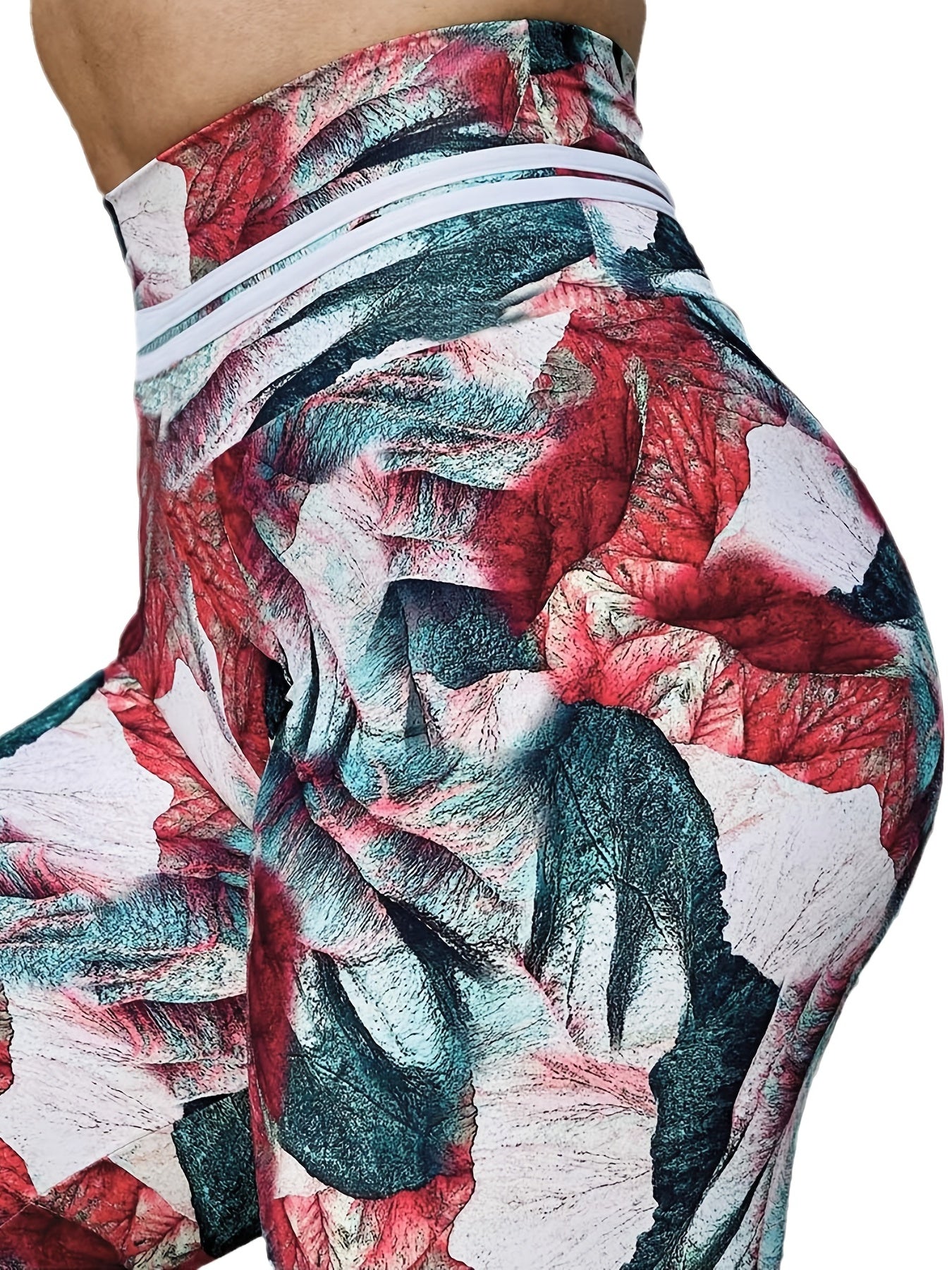 Marble Printed Yoga Leggings High Waist Workout Tight Pants