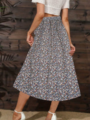 Boho Floral Print Maxi Skirts High Waist Loose Casual Skirts Women's Clothing