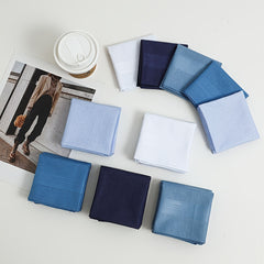 Men's Pocket Handkerchiefs 5pcs Assorted Colors Light Dark Teal Brown