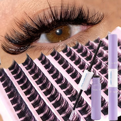 120pcs D Curl Cluster Lashes DIY Eyelash Extensions Kit