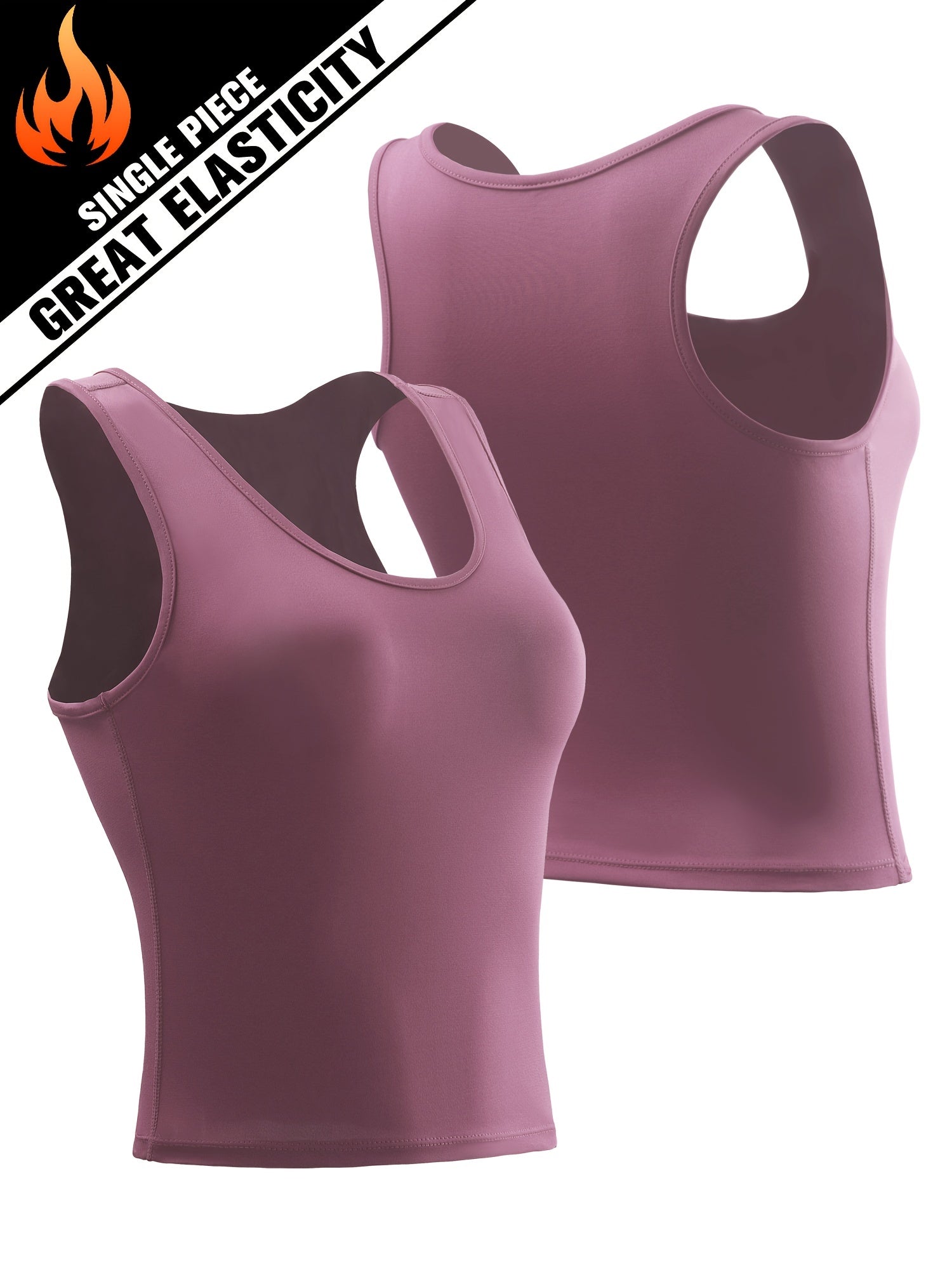 Solid Running Sports Vest High Stretch Yoga Fitness Top Women's Activewear