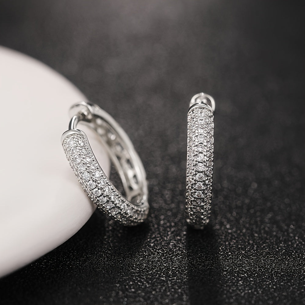 Men's Casual Hip Hop Silver Earrings