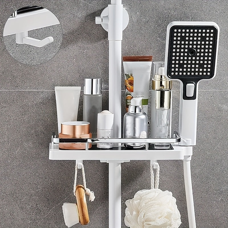 Shower Rack No Drilling Bathroom Storage Box Soap Shampoo Towel 21mm 25mm Rod