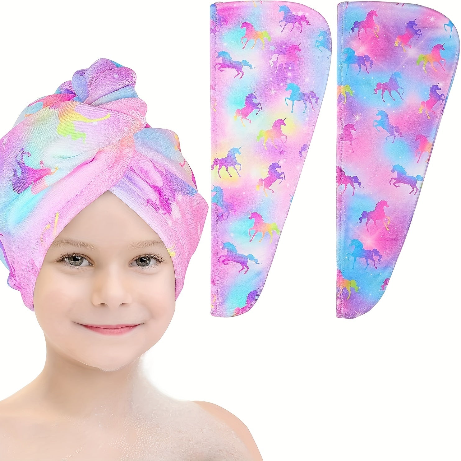 Cartoon Pattern Hair Towel Soft Drying Cap